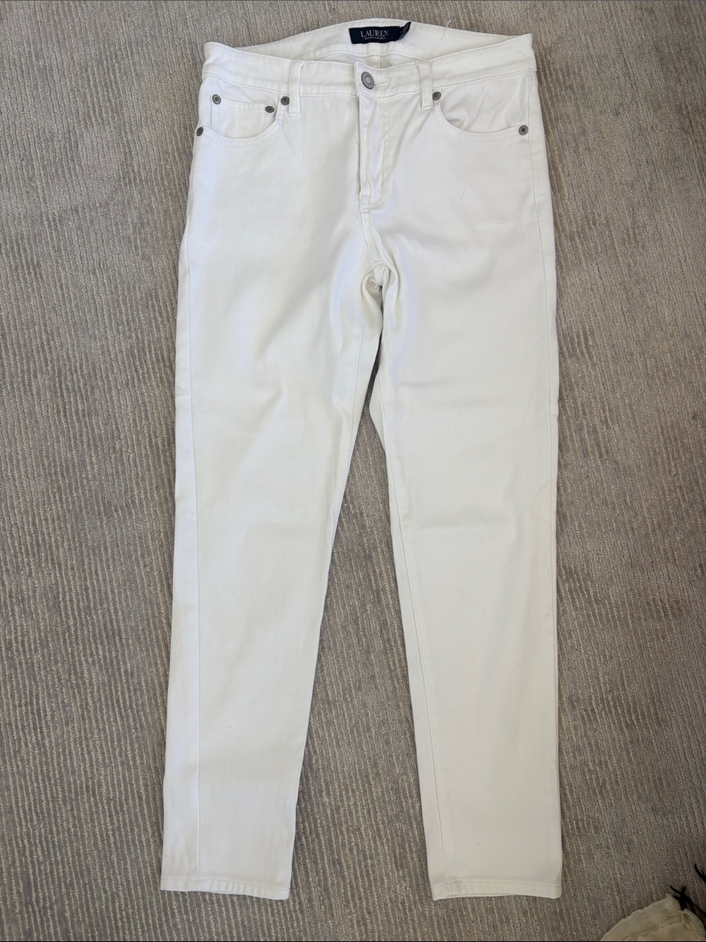 Lauren Ralph Lauren White Straight Leg Jeans
